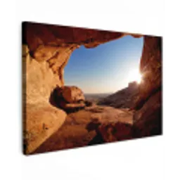 Grot - Woestijn - Zon - Landschap canvas 2cm klein -z3d