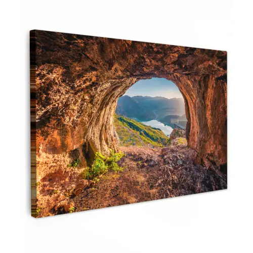 Grot - Berg - Landschap - Natuur canvas 2cm klein -z3d
