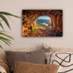 Grot - Berg - Landschap - Natuur canvas 2cm klein -sfeer1