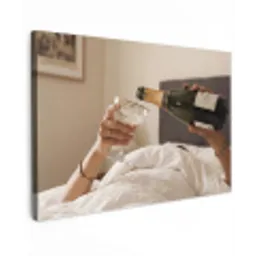 Champagne - Bed - Bubbels canvas 2cm klein -z3d
