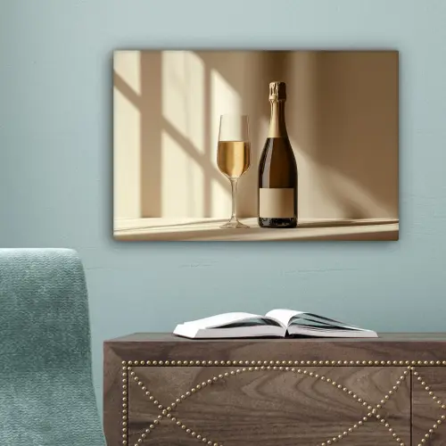 Champagne - Beige - Schaduw - Bubbels canvas 2cm klein -sfeer4