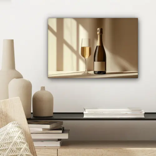 Champagne - Beige - Schaduw - Bubbels canvas 2cm klein -sfeer6