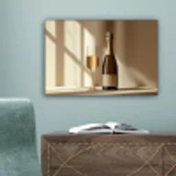 Champagne - Beige - Schaduw - Bubbels canvas 2cm klein -sfeer4