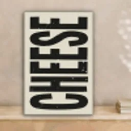 Kaas - Decoratie - Beige - Cheese canvas 2cm klein -sfeer1