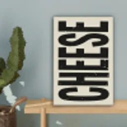 Kaas - Decoratie - Beige - Cheese canvas 2cm klein -sfeer4