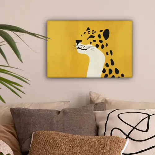 Cheetah - Illustratie - Geel canvas 2cm klein -sfeer1