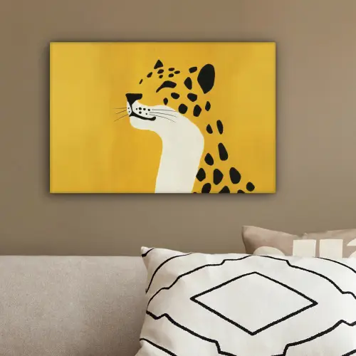 Cheetah - Illustratie - Geel canvas 2cm klein -sfeer3