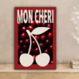 Kersen - Illustratie - Rood canvas 2cm klein -sfeer1