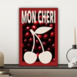 Kersen - Illustratie - Rood canvas 2cm klein -sfeer6