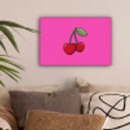 Kers - Roze - Fruit canvas 2cm klein -sfeer1