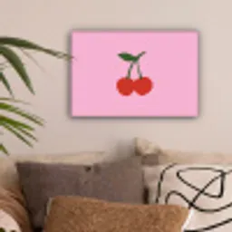Kersen - Roze - Illustratie canvas 2cm klein -sfeer1