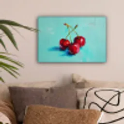 Kersen - Rood - Drie - Geverfd canvas 2cm klein -sfeer1