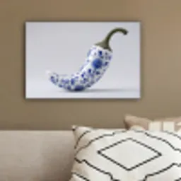Chilipeper - Keramiek - Blauw canvas 2cm klein -sfeer3