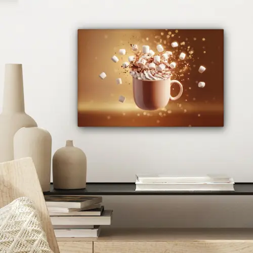 Chocomelk - Drinken - Warm - Bruin canvas 2cm klein -sfeer6