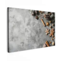 Kerst - Bakken - Grijs - Landelijk canvas 2cm klein -z3d