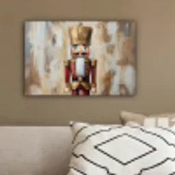 Kerst - Poppetje - Abstract canvas 2cm klein -sfeer3