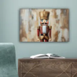 Kerst - Poppetje - Abstract canvas 2cm klein -sfeer4