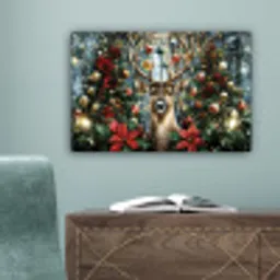 Kerstfeest - Dennenbos - Rood canvas 2cm klein -sfeer4