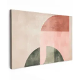 Cirkel - Abstract - Roze canvas 2cm klein -z3d