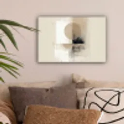 Cirkel - Compositie - Diepte - Beige canvas 2cm klein -sfeer1