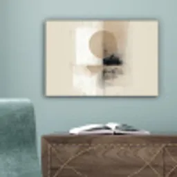 Cirkel - Compositie - Diepte - Beige canvas 2cm klein -sfeer4