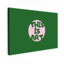 Cirkel - Roze - Tekst - Art canvas 2cm klein -z3d
