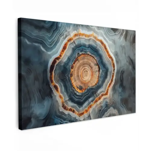 Cirkel - Ringen - Steen - Tinten canvas 2cm klein -z3d