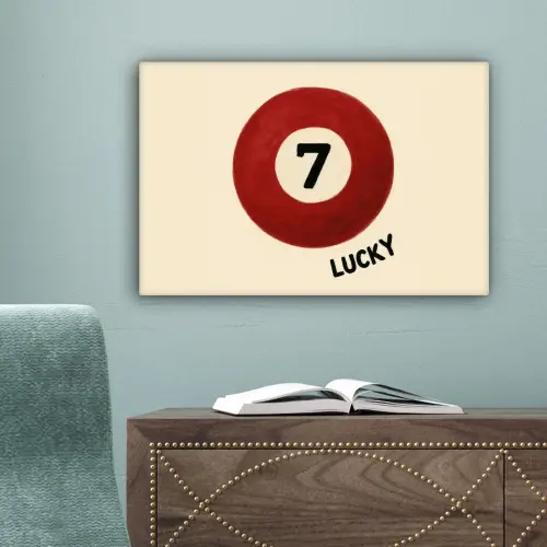Cirkel - Zeven - Lucky - Rood canvas 2cm klein -sfeer4