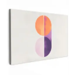 Cirkels - Abstract - Paars canvas 2cm klein -z3d