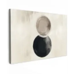 Cirkels - Vorm - Beige - Abstract canvas 2cm klein -z3d