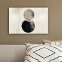 Cirkels - Vorm - Beige - Abstract canvas 2cm klein -sfeer3