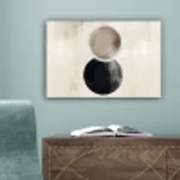 Cirkels - Vorm - Beige - Abstract canvas 2cm klein -sfeer4