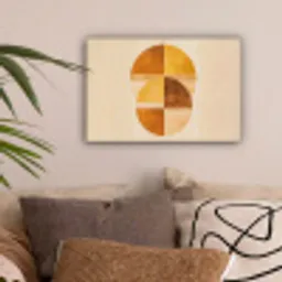 Cirkels - Geel - Minimalistisch canvas 2cm klein -sfeer1