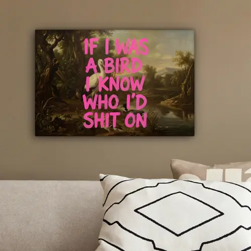 Klassiek - Humor - Roze canvas 2cm klein -sfeer3