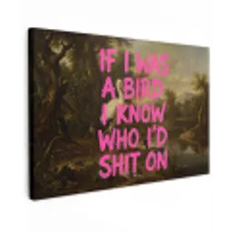 Klassiek - Humor - Roze canvas 2cm klein -z3d