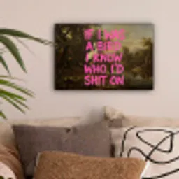 Klassiek - Humor - Roze canvas 2cm klein -sfeer1