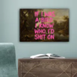 Klassiek - Humor - Roze canvas 2cm klein -sfeer4