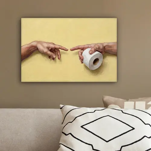 Klassiek - Kunst - Humor canvas 2cm klein -sfeer3