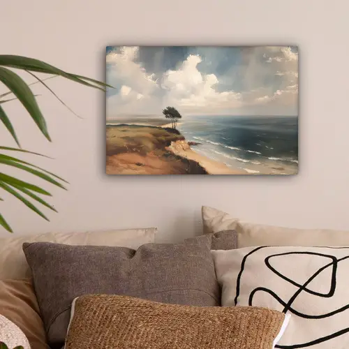 Klif - Zee - Boom canvas 2cm klein -sfeer1
