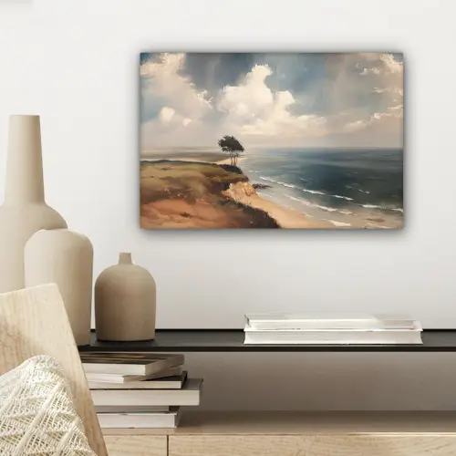 Klif - Zee - Boom canvas 2cm klein -sfeer6