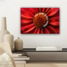 Close up - Bloem - Quote - Rood canvas 2cm klein -sfeer6