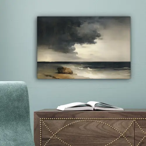 Kust - Golven - Rots - Storm canvas 2cm klein -sfeer4