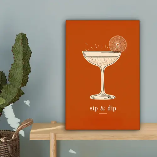 Cocktail - Oranje - Zomer - Quote canvas 2cm klein -sfeer4