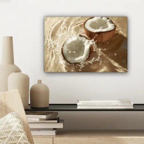 Kokosnoot - Water - Beige - Spetters canvas 2cm klein -sfeer6