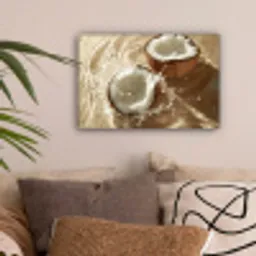 Kokosnoot - Water - Beige - Spetters canvas 2cm klein -sfeer1