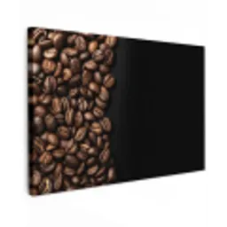 Koffiebonen - Zwart - Eenvoudig canvas 2cm klein -z3d