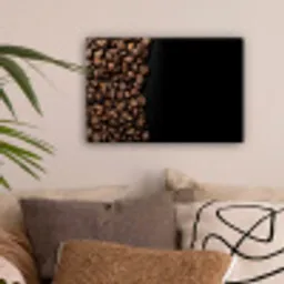 Koffiebonen - Zwart - Eenvoudig canvas 2cm klein -sfeer1