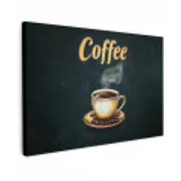 Koffie - Schotel - Koffiebonen - Retro canvas 2cm klein -z3d