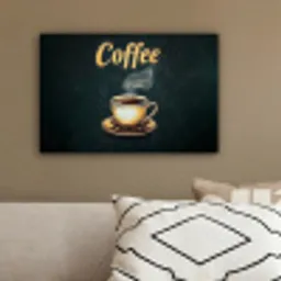 Koffie - Schotel - Koffiebonen - Retro canvas 2cm klein -sfeer3