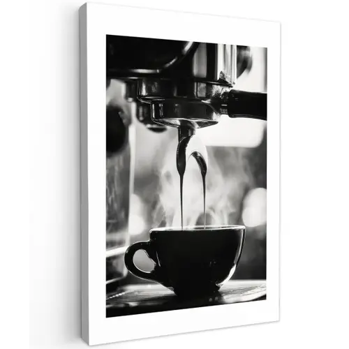 Coffee - Espresso - Koffiemachine - Kop canvas 2cm klein -z3d